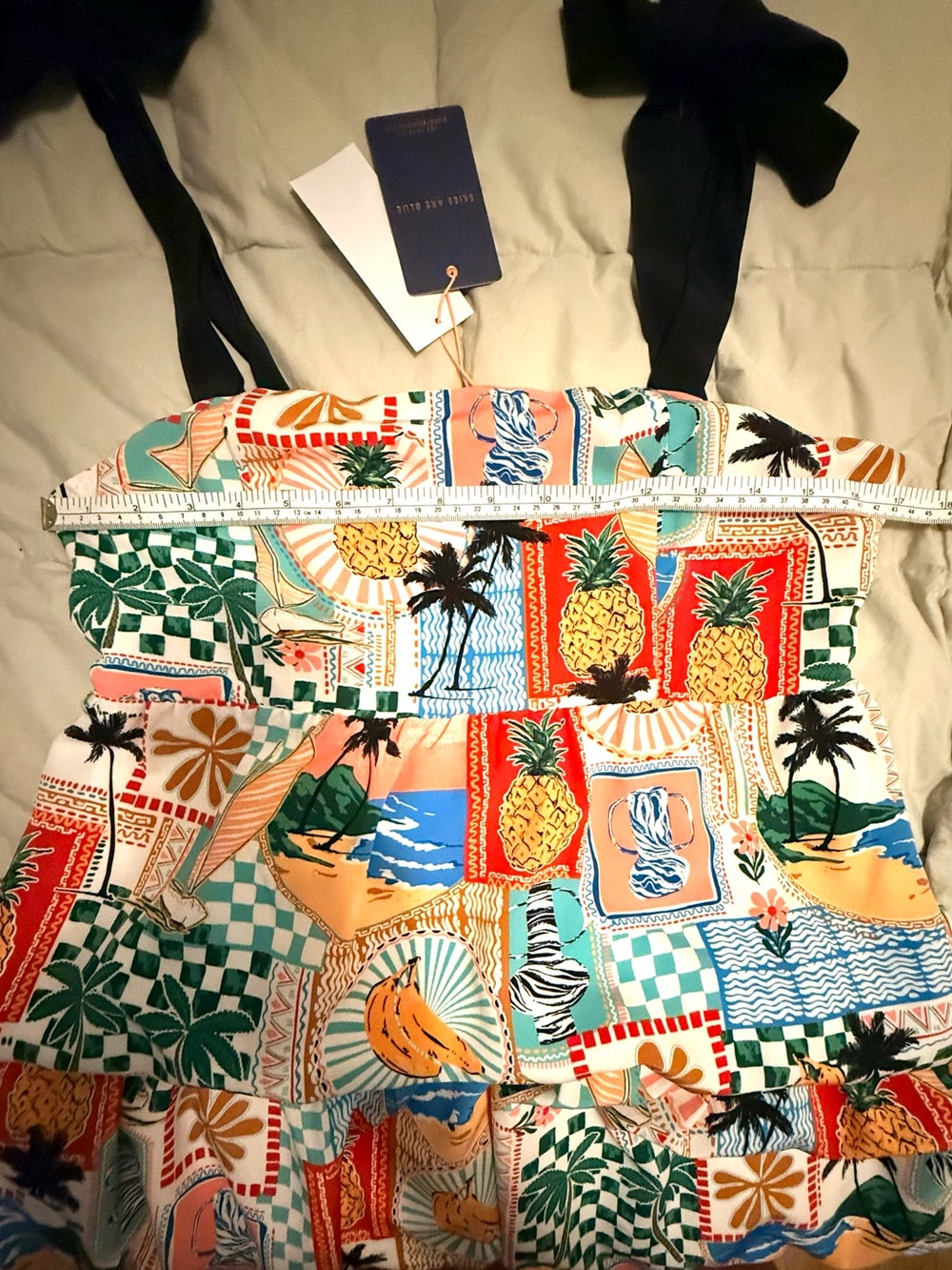 Skies Are Blue Citrus Sway Tropical Patchwork Tiered Maxi Dress - Size S  NWT - Picture 12 of 16